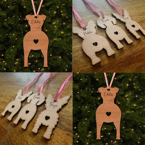 Smooth Fox Terrier Dog Bauble Ornament Personalised Christmas Tree Decoration