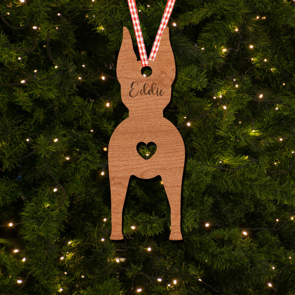 Doberman Pinscher Dog Bauble Ornament Personalised Christmas Tree Decoration