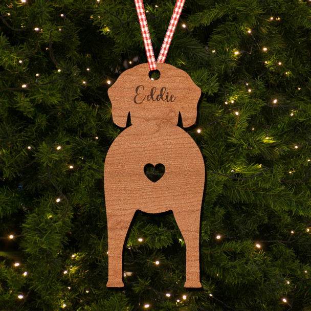 Redbone Coonhound Dog Bauble Ornament Personalised Christmas Tree Decoration