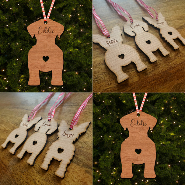 Beauceron Dog Bauble Dog Bum Ornament Personalised Christmas Tree Decoration