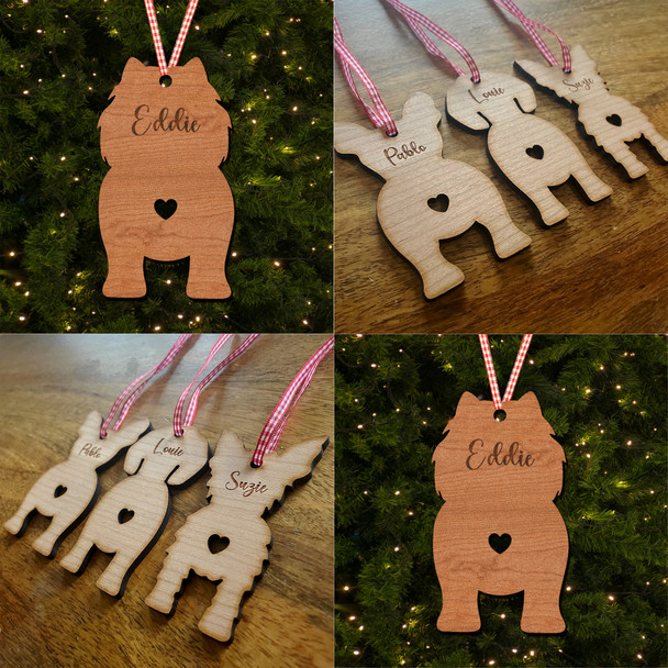 Chow Chow Dog Bauble Dog Bum Ornament Personalised Christmas Tree Decoration