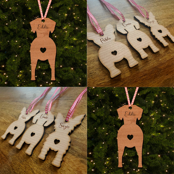 Dalmatian Dog Bauble Dog Bum Ornament Personalised Christmas Tree Decoration