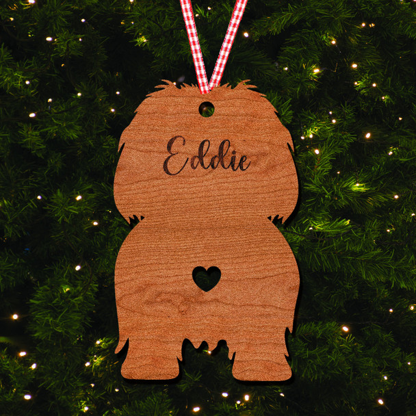 Pekingese Dog Bauble Dog Bum Ornament Personalised Christmas Tree Decoration