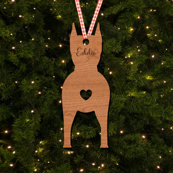 German Pinscher Dog Bauble Ornament Personalised Christmas Tree Decoration