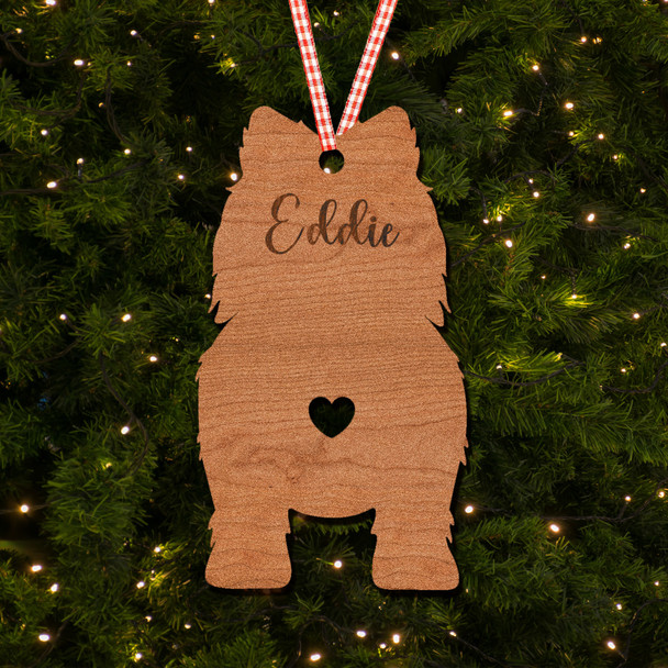 Japanese Spitz Dog Bauble Ornament Personalised Christmas Tree Decoration