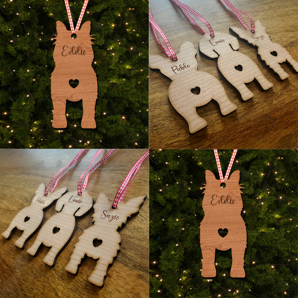 Collie Dog Bauble Dog Bum Ornament Personalised Christmas Tree Decoration