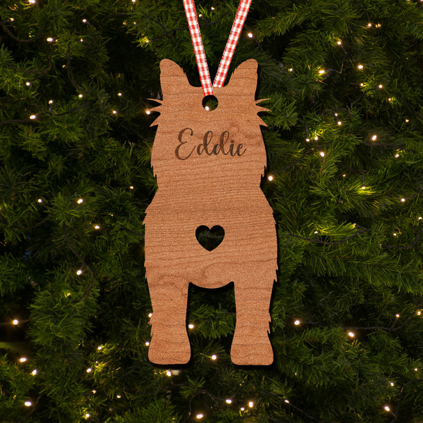 Collie Dog Bauble Dog Bum Ornament Personalised Christmas Tree Decoration