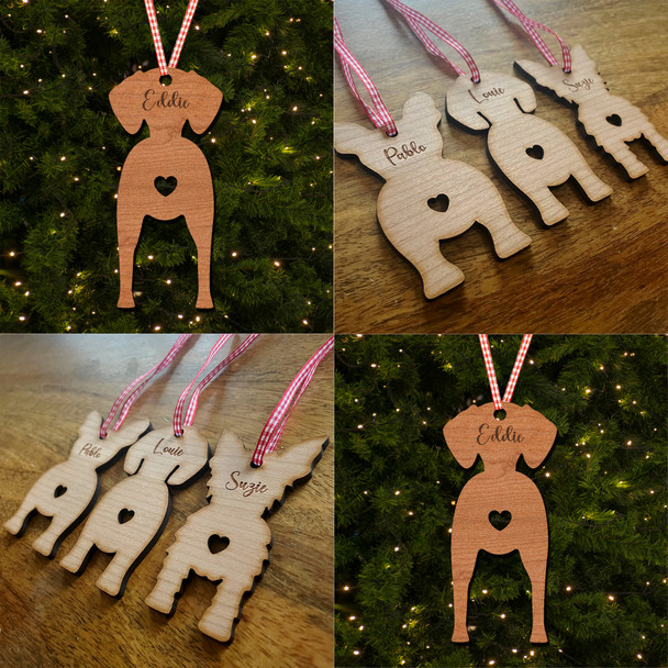 Vizsla Dog Bauble Dog Bum Ornament Personalised Christmas Tree Decoration