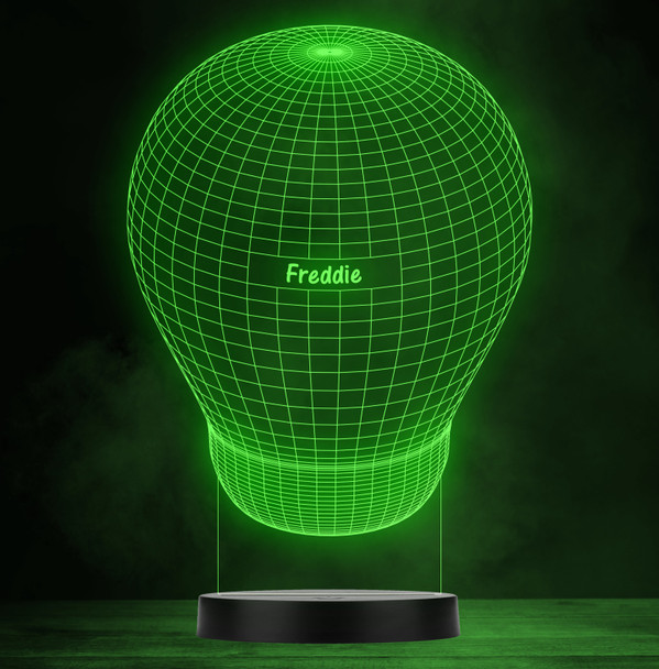 3D Effect Hot Air Balloon And Basket Personalised Colour Change Lamp Night Light