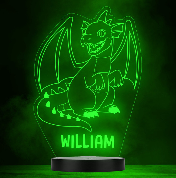 Dragon Cartoon Wings Personalised Gift Colour Changing Led Lamp Night Light