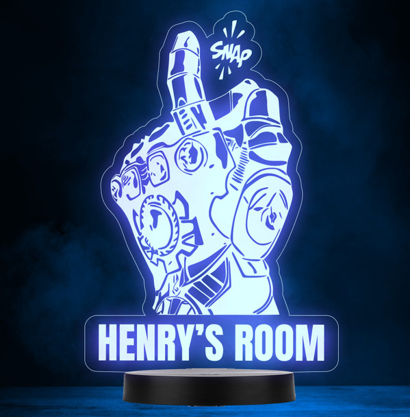 Kids Infinity Gauntlet Thanos Glove Personalised Colour Change Lamp Night Light