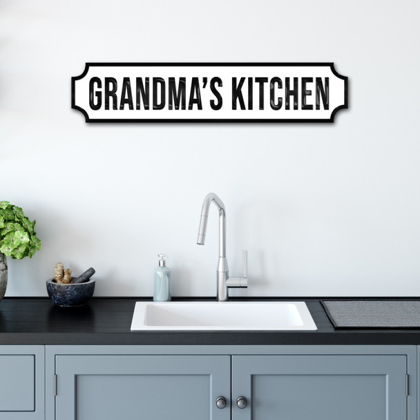 Grandma's Kitchen Family Any Colour Any Text 3D Train Style Street Home Sign