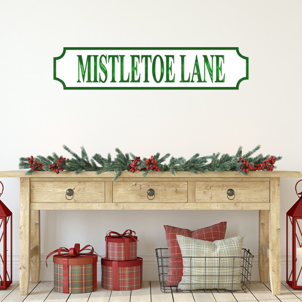 Mistletoe Lane Christmas Any Colour Any Text 3D Train Style Street Home Sign