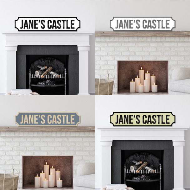 Name Castle Home Family Any Colour Any Text 3D Train Style Street Home Sign