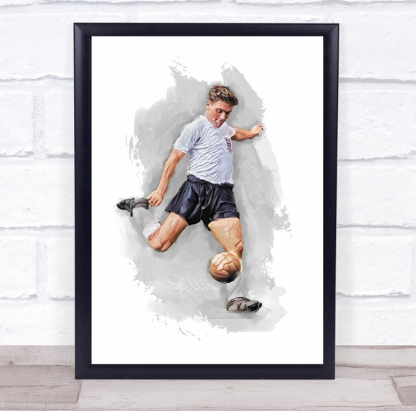 Footballer Duncan Edwards Football Player Watercolour Wall Art Print