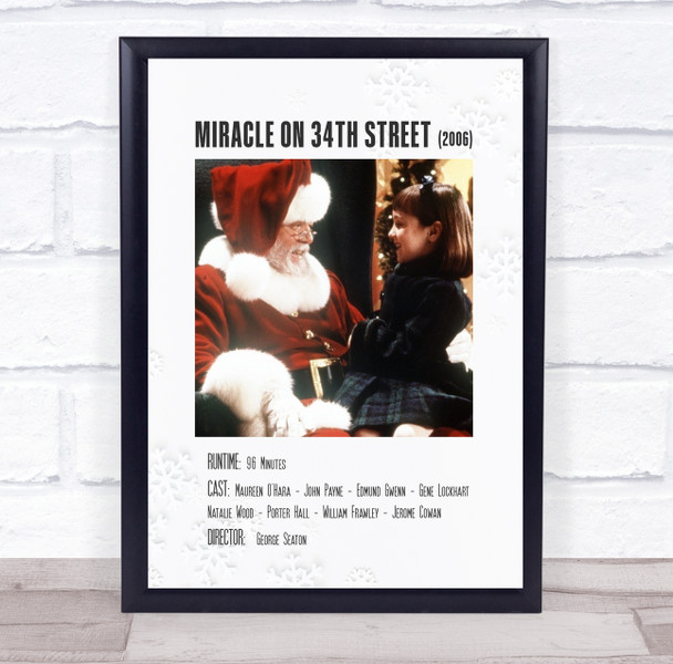 Miracle on 34th Street Polaroid Movie Vintage Film Wall Art Poster Print
