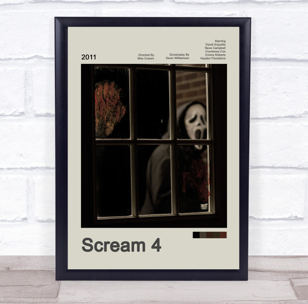 Scream 4 Movie Polaroid Vintage Film Wall Art Poster Print