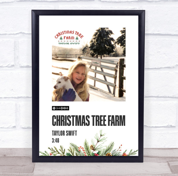Taylor Swift Christmas Tree Farm Christmas Single Polaroid Vintage Music Wall Art Print