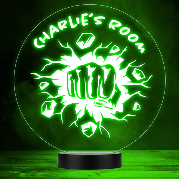 Hulk Fist Smash Personalised Gift Colour Changing LED Lamp Night Light