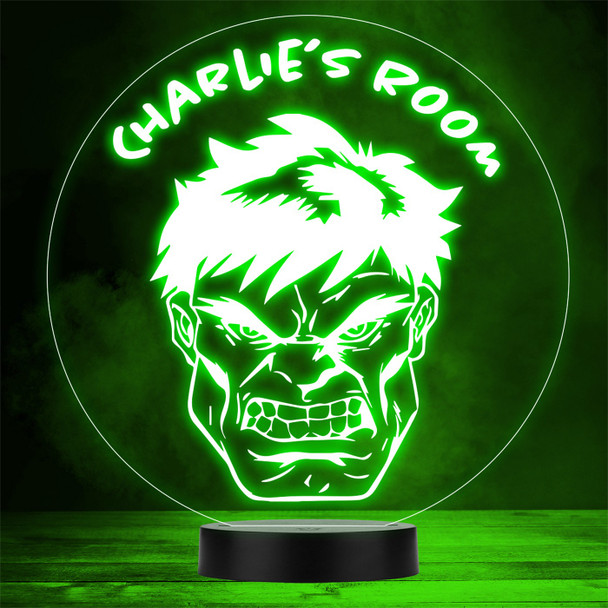 Incredible Hulk's Head Personalised Gift Colour Changing LED Lamp Night Light