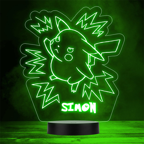 Pokemon Pikachu Flash Personalised Gift Colour Changing LED Lamp Night Light