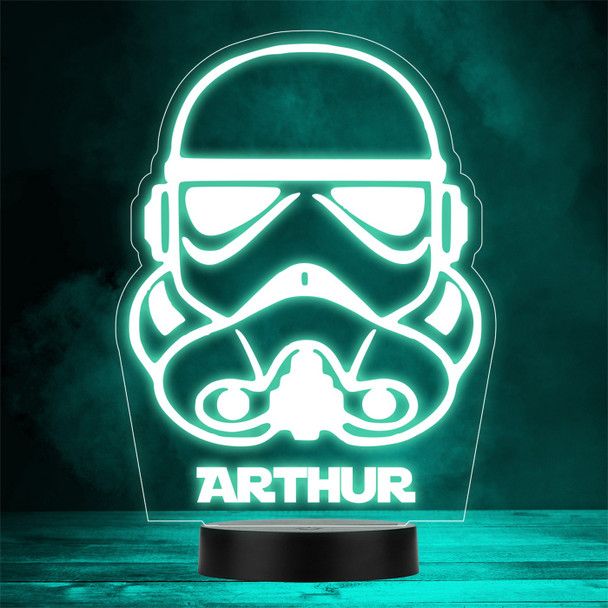 Stormtrooper Mask Star Wars Personalised Gift Colour Change LED Lamp Night Light