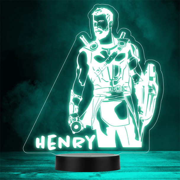 Thor With Sheild Personalised Gift Colour Changing LED Lamp Night Light