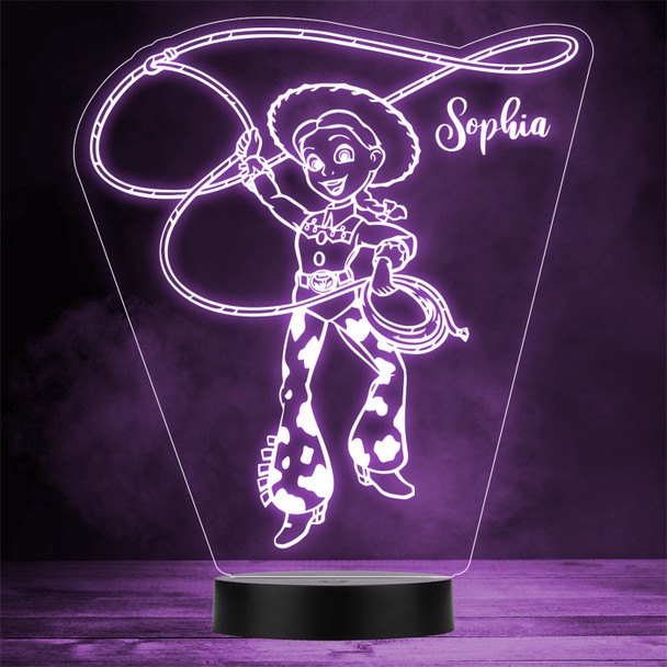 Toy Story Jessie Lasso Personalised Gift Colour Changing LED Lamp Night Light