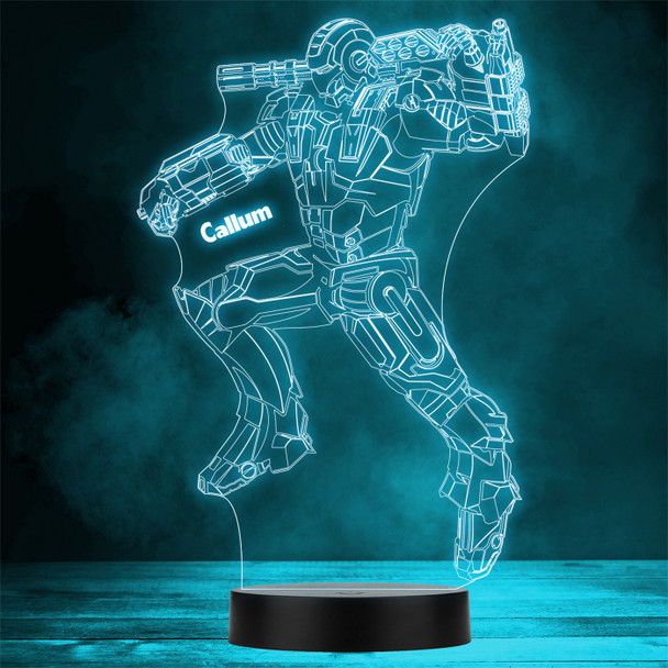 War Machine Robot Character Personalised Gift Colour Change LED Lamp Night Light