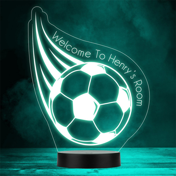 Boys Football Flying Personalised Gift Colour Changing LED Lamp Night Light