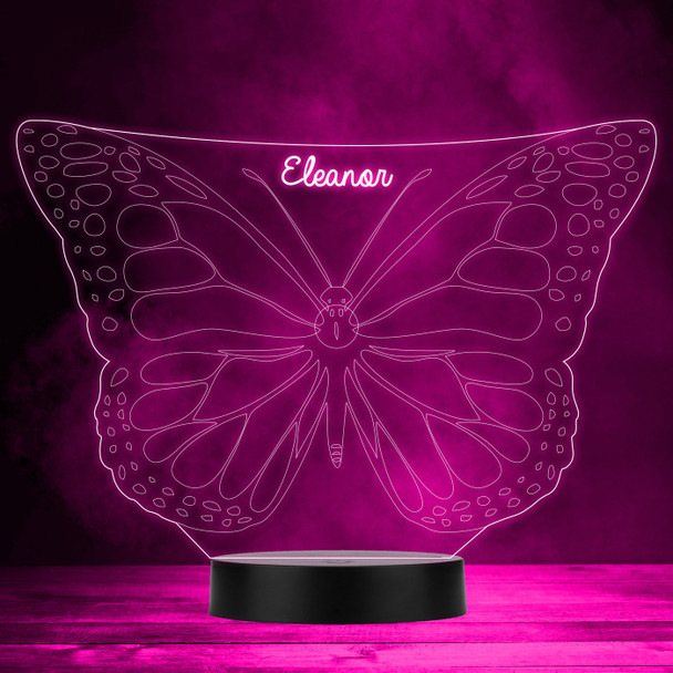 Butterfly With Spots Pretty Personalised Gift Colour Change LED Lamp Night Light