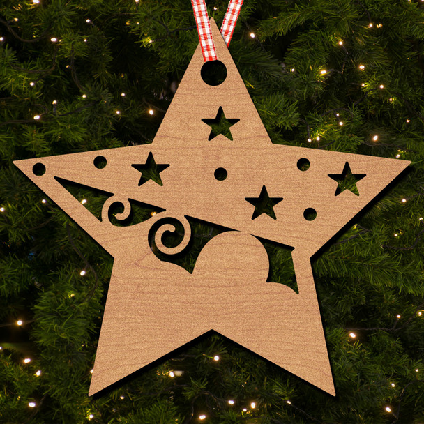 Stars Multi Half swirls and Half Stars Ornament Christmas Tree Bauble Decoration
