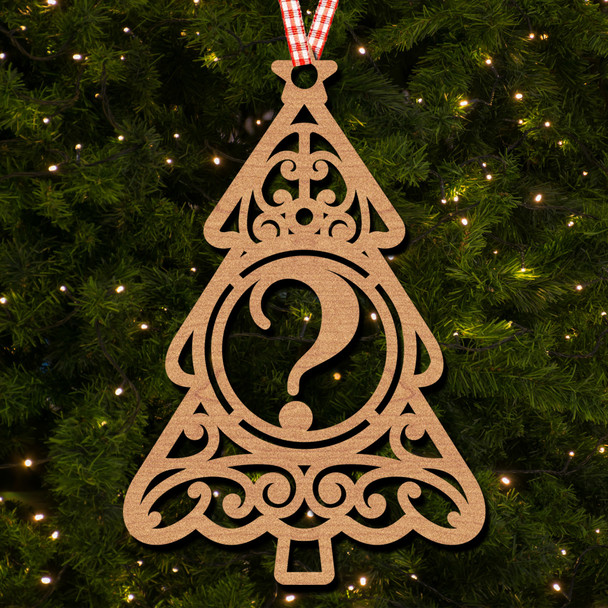 Christmas Tree - QUESTION MARK Hanging Ornament Christmas Tree Bauble Decoration