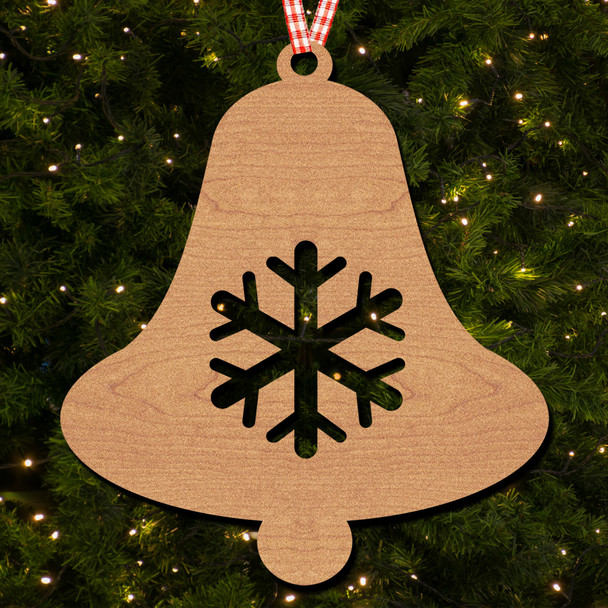 Bell Outline Single Snowflake Pattern Ornament Christmas Tree Bauble Decoration Bell Outline Single Snowflake Pattern Ornament Christmas Tree Bauble Decoration