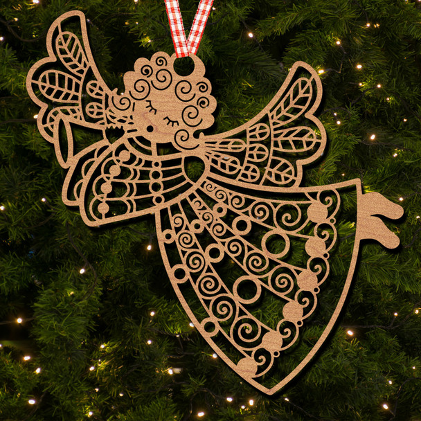 Traditional Angel Singing Horn Wings Ornament Christmas Tree Bauble Decoration
