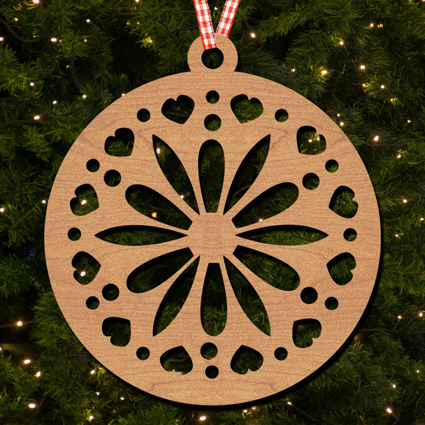 Circle - Snowflake 14 Hanging Ornament Christmas Tree Bauble Decoration