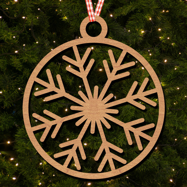 Circle - Snowflake 4 Hanging Ornament Christmas Tree Bauble Decoration