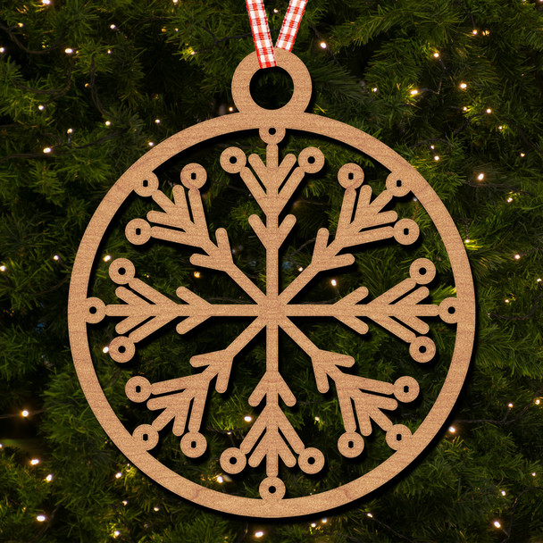 Circle - Snowflake 5 Hanging Ornament Christmas Tree Bauble Decoration