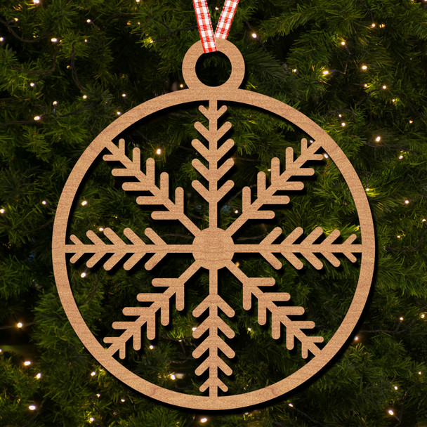 Circle - Snowflake 8 Hanging Ornament Christmas Tree Bauble Decoration