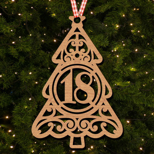 Christmas Tree - 18 Hanging Ornament Christmas Tree Bauble Decoration