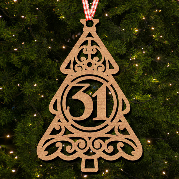 Christmas Tree - 31 Hanging Ornament Christmas Tree Bauble Decoration