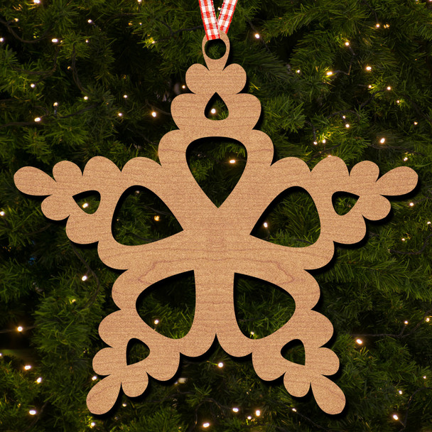Snowflake Pattern 3 Hanging Ornament Christmas Tree Bauble Decoration