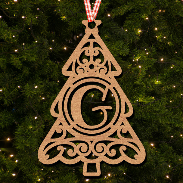 Christmas Tree - G Hanging Ornament Christmas Tree Bauble Decoration