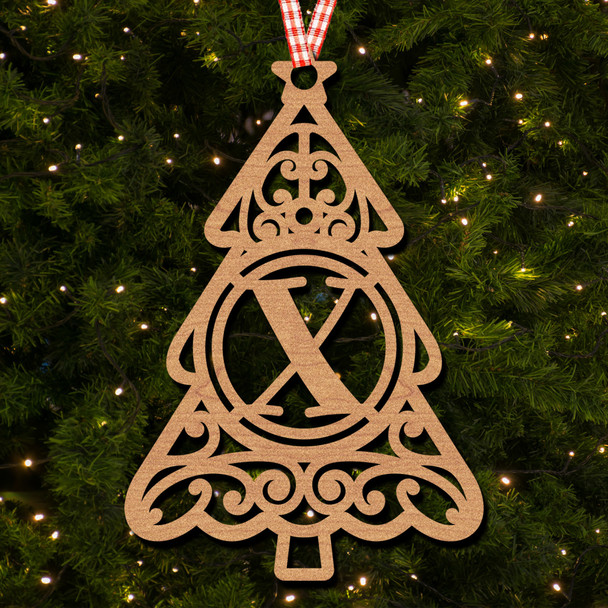 Christmas Tree - X Hanging Ornament Christmas Tree Bauble Decoration