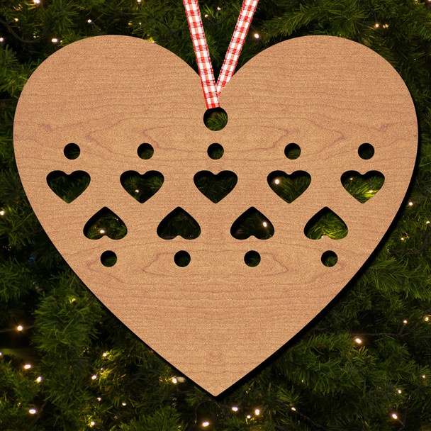 Heart With Hearts Hanging Ornament Christmas Tree Bauble Decoration