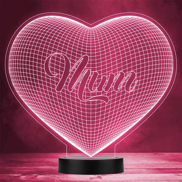 3D Geometric Mum Mother's Day Personalised Gift Colour Changing Night Light