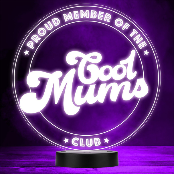 Cool Mums Club Neon Sign Mother's Day Personalised Gift Colour Night Light