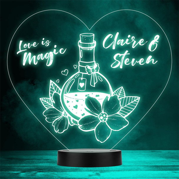 Love Magic Potion Valentine's Day Personalised Gift Colour Changing Night Light