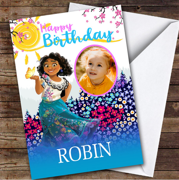 Encanto Magical Forest Happy Photo Kids Personalised Children's Birthday Card