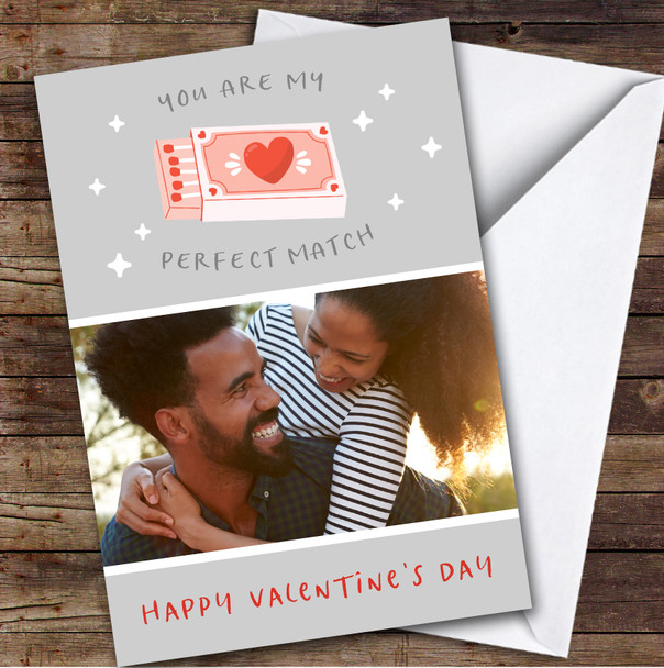 Perfect Match Photo Romantic Personalised Valentine's Day Card